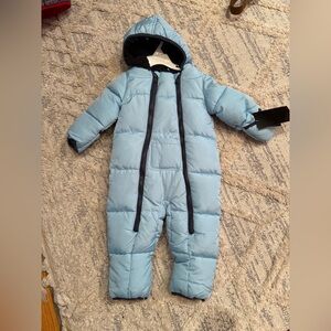 DKNY Light Blue Puffer Bunting Onesie 18months NWT